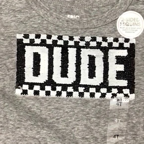 Epic Threads | Boy's "Cool Dude" T-Shirt | Grey | Various Sizes - Picture 3 of 3